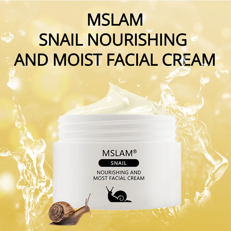 

MSLAM Premium Snail Repair Cream, Facial Moisturizing Snail Mucin Extract, Wrinkle Care, Blemish Care and Firming