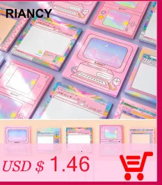 1 украшение для ПК блокнот для заметок Kawaii Стикеры для заметок дневник планировщик блокнот офисные школьные канцелярские принадлежности 02119