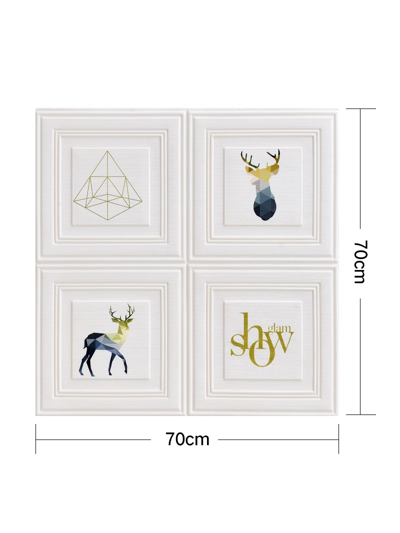 

Foam Wallpaper Self-Adhesive 3D Wall Sticker Bedroom Cozy Waterproof Moisture-Proof TV Background Wallpaper Home Self-Adhesive