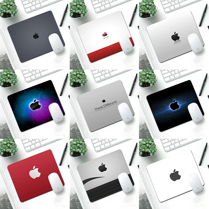 

Luxury Apple logo design Computer Mouse Pad pads Washable Non-Skid Rubber s Not Overlock 22X18CM desk mouse mat