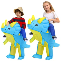 new kids inflatable dinosaur costume boys anime triceratops party cosplay costume suit carnival halloween costume for child girl