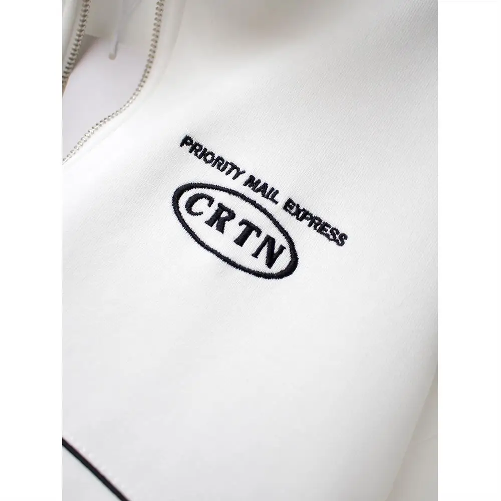 

Fall 2021 Women Zip-up Sweatshirt Winter Long Sleeve Draw String Loose Standneck Streetwear Clothes Dropshipping
