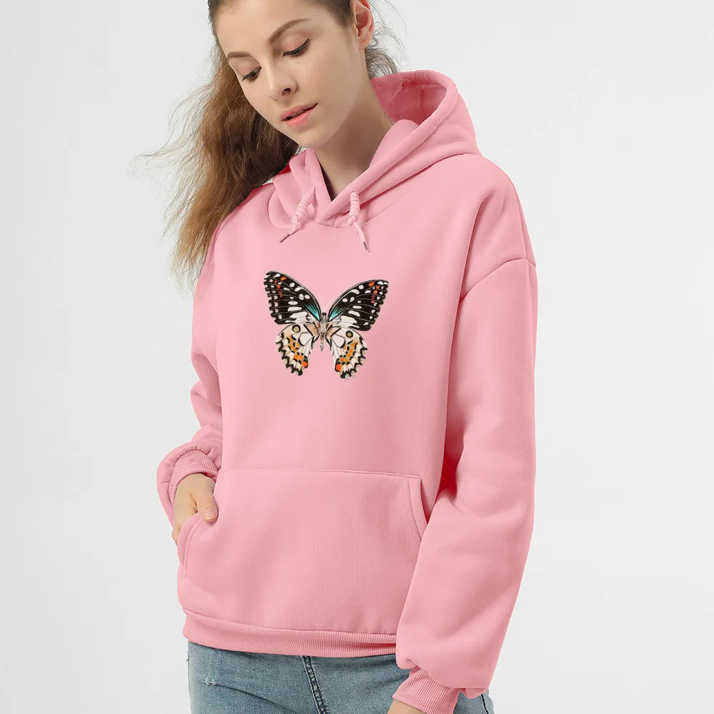 Grunge Graphic 90s Butterfly Clothes for Women Black Punk Hoodie Gothic Punk Sweetshirts Ladies Hoodies and Sweatshirts Cute