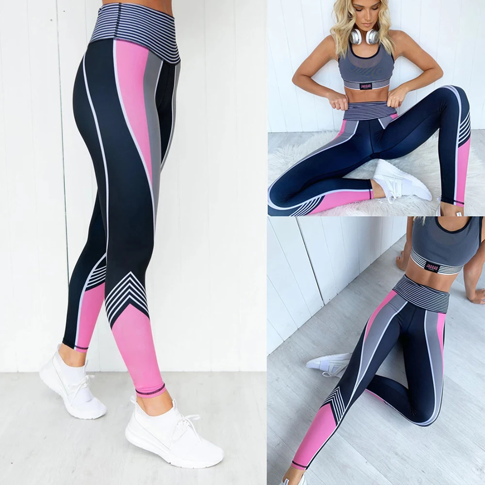 

Брюки Новые облегающие спортивные штаны для йоги с высокой талией женские Леггинсы 3D брюки-карандаш с цифровым принтом TY66