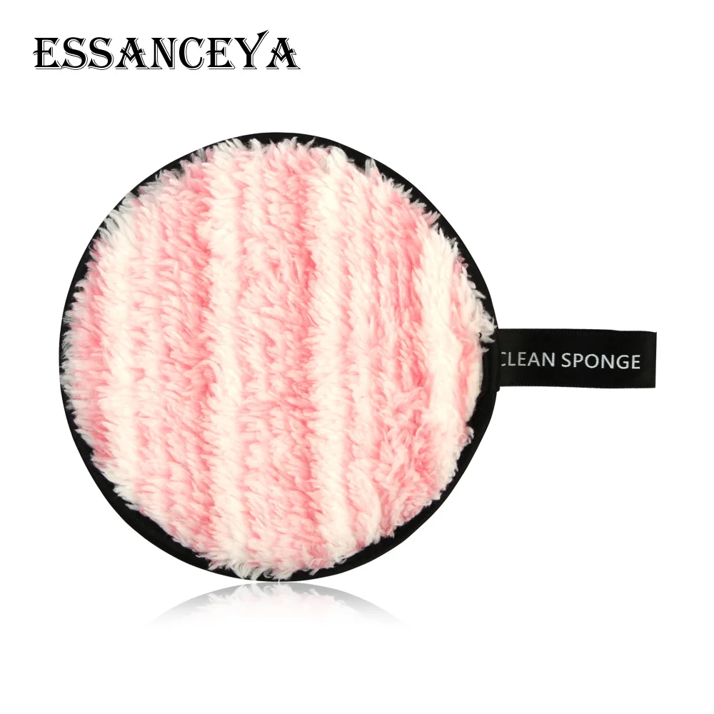Pink ESSANCEYA 1/3Pcs макияж спонж для снятия мягкий полотенчатая ткань микрофибра колодки Уход за кожей лица Очищение Многоразовые моющиеся салфетки колодки естественный жидкость для снятия - Цвет: Pink