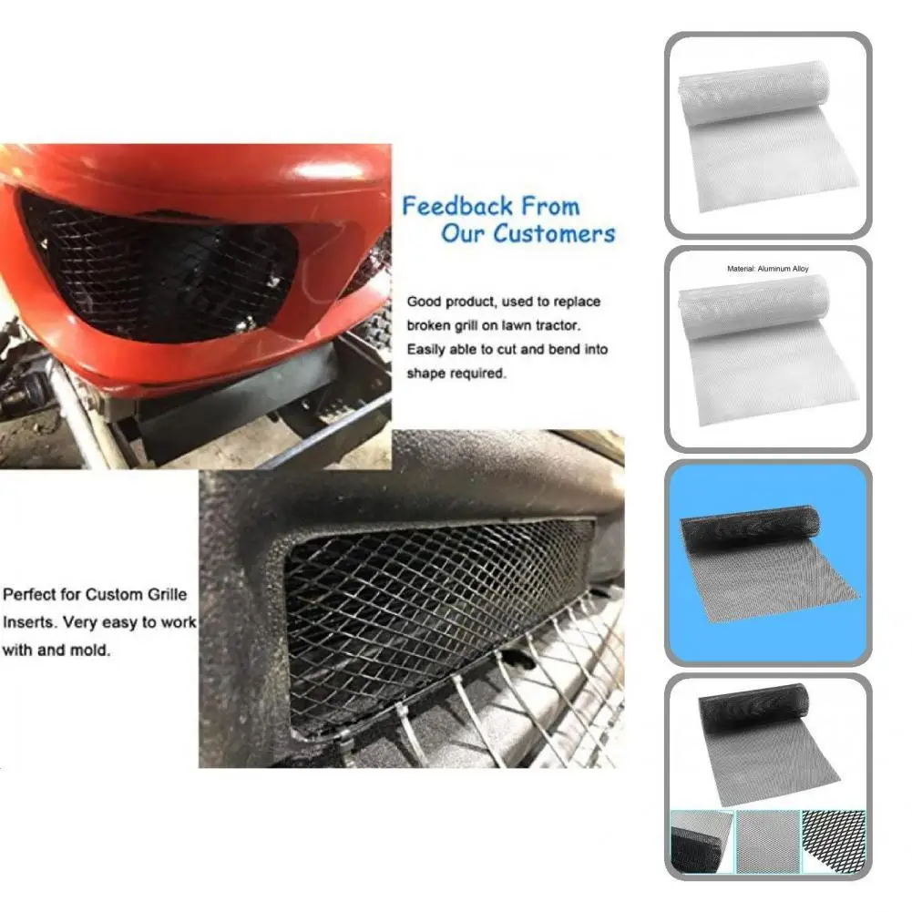 

Aluminium Alloy Car Grille Mesh Sheet Fine Workmanship Protective Reliable 120x33 Wear-resistant Bumper Grille Mesh Roll