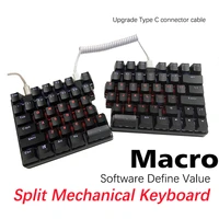 macro function full size 78key keyboard new upgrade separate mechanical split keypad macropad with backlight programming