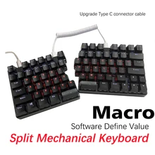 Macro Function Full Size 78Key Keyboard New Upgrade Separate Mechanical Split Keypad Macropad With Backlight Programming