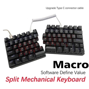 macro function full size 78key keyboard new upgrade separate mechanical split keypad macropad with backlight programming free global shipping