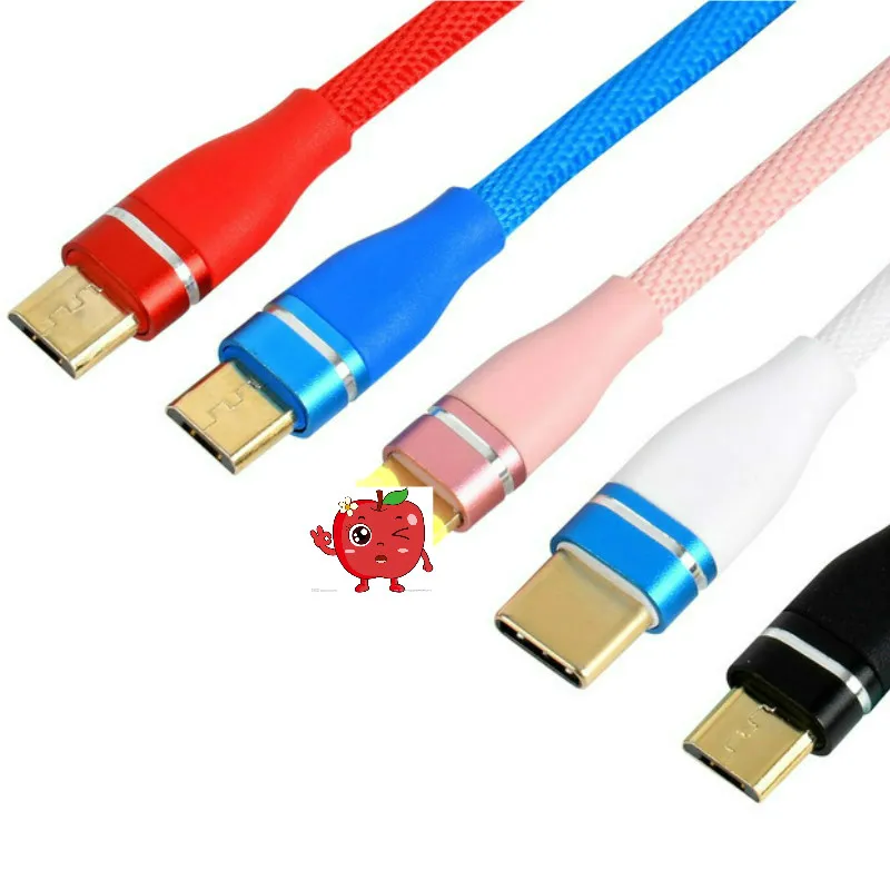 Кабель Micro usb для зарядки 1 м кабель type C Быстрая зарядка сотового телефона