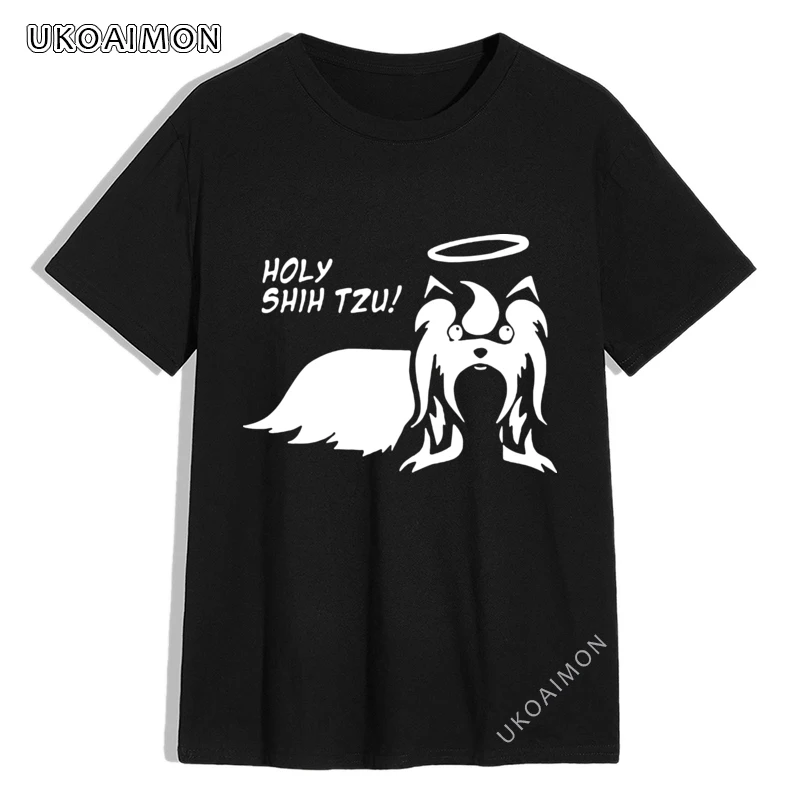 

New Arrival HOLY Shih Tzu Funny Classic TShirts Women Cute T-Shirts Oversized Retro T Shirt Special O Neck Tee Shirts Gifts