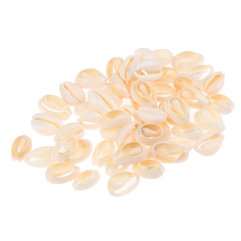 

50pcs/Bag Natural Sea Shell Loose Beads Home Decoration DIY Craft Conch Shell Pendant Jewelry Accessories