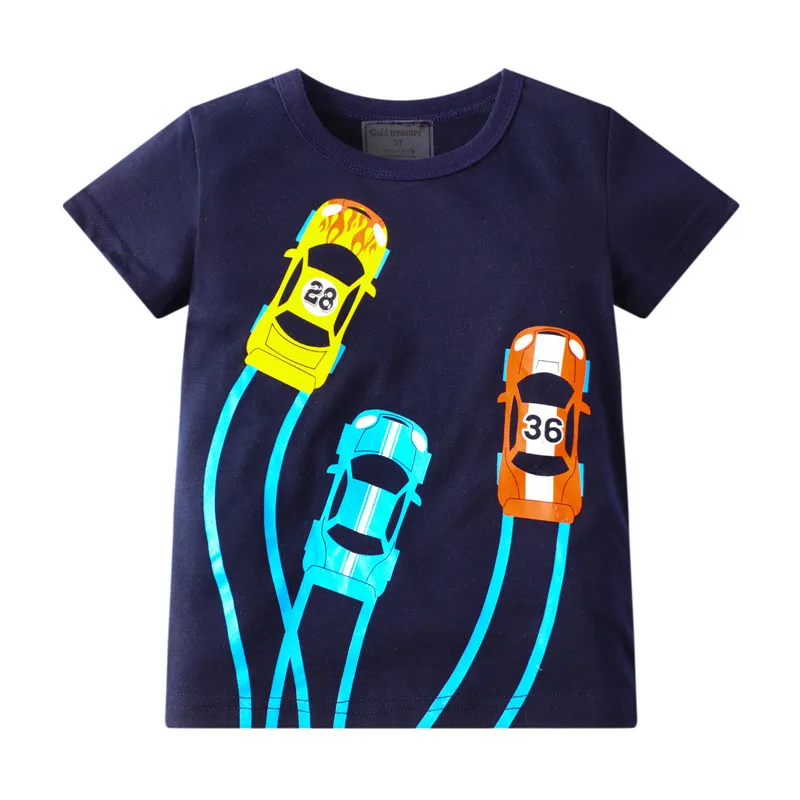 

Funnygame Summer Children's Tees Tops Cartoon Characters New Boys Girls T shirts 100% Cotton Kids Tees