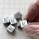 99.9% Erbium Редкоземельный металл высокой чистоты Er 9,0 г резной элемент Периодическая таблица 10 мм куб
