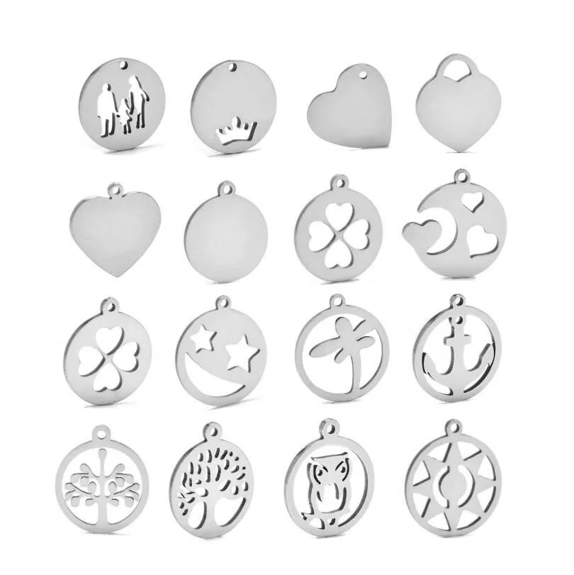 10 шт. рукоделия из нержавеющей стали Подвески Кулоны для изготовления ювелирных