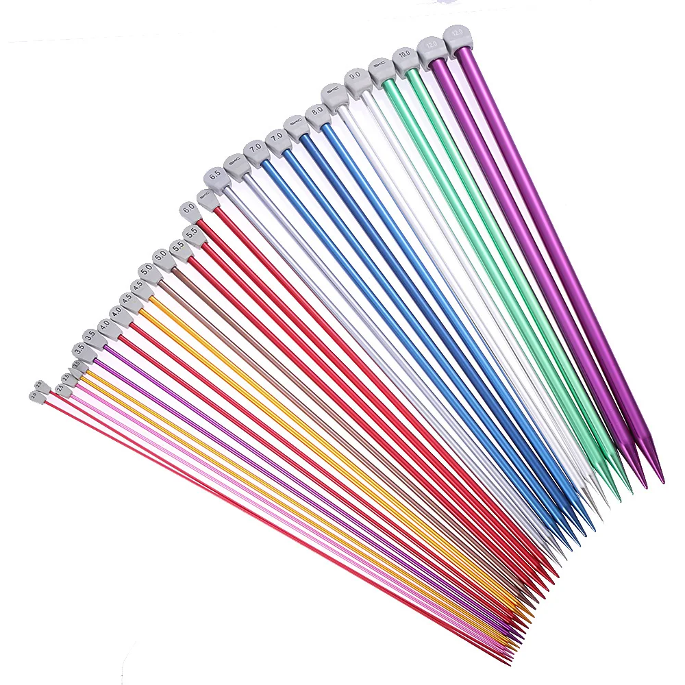 Новинка 2 шт. 35 см одинарные заостренные спицы для вязания прямые алюминиевые