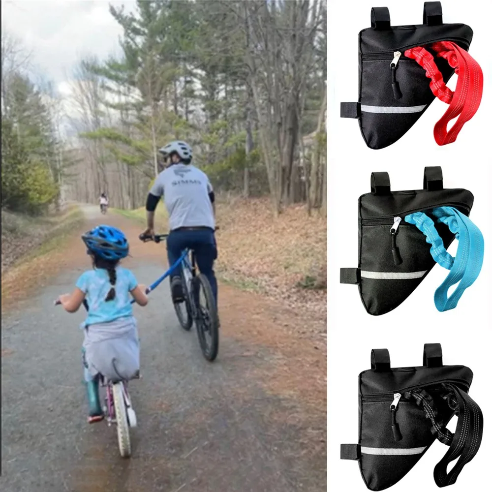 

Bicycle Tow Rope Portable Mountain Bike Parent-Child Pull Elastic Ropes With Triangle Bag Kids Safety Accessories