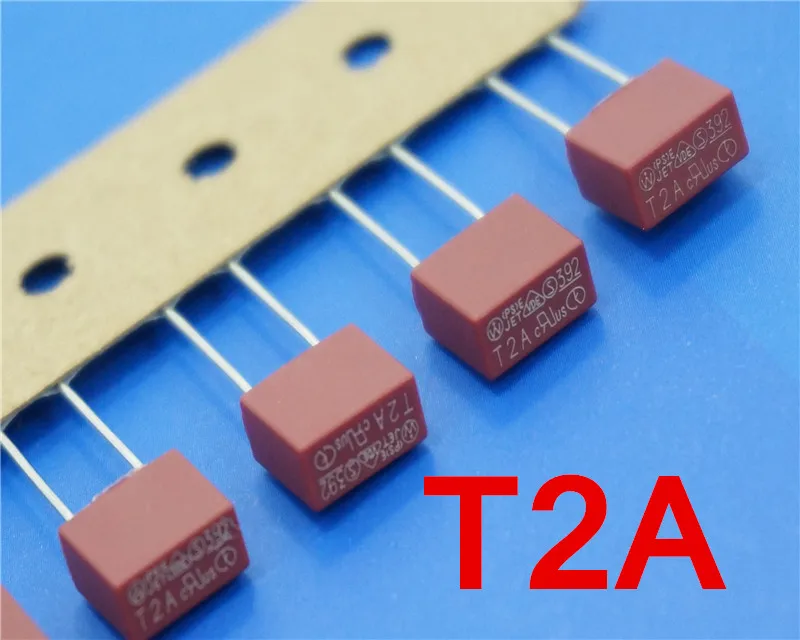 (10 шт./лот) миниатюрный предохранитель T2A 250V TE5 UL VDE RoHS 2A 2 А|Перемычки| |