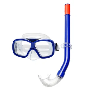 Snorkeling Mask Set Silicone Mask Snorkel Anti-Fog Scuba Diving Mask Dry Snorkel Swim Diving Equipment For Children Dropship