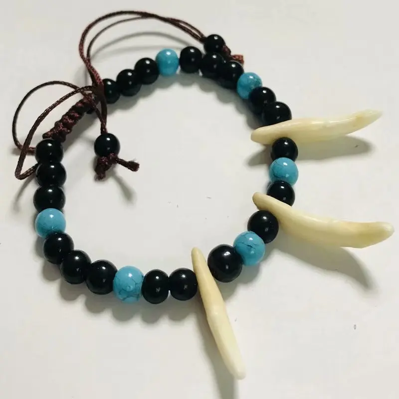 

16 pcs Fashion Bracelet Wolf Tooth Men's Personality Cool Vintage Punk