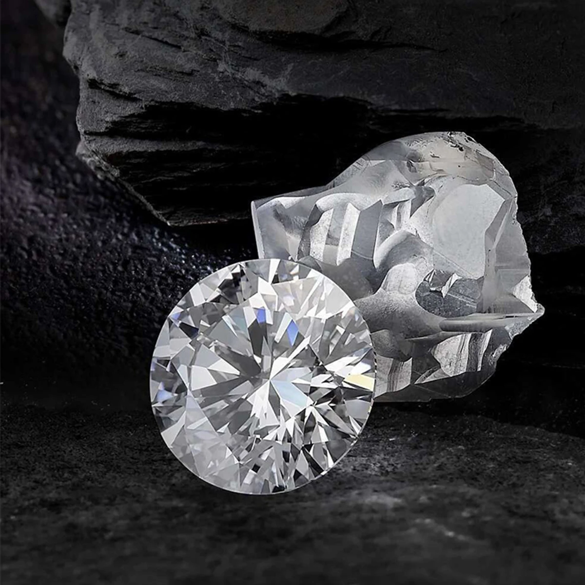 Real 0.1ct ~ 0.5ct D Color VS1 CVD HPHT Lab Grown Diamond Loose Gemstone Pass Test Wedding Earrings Ring Necklace DIY Material | Украшения