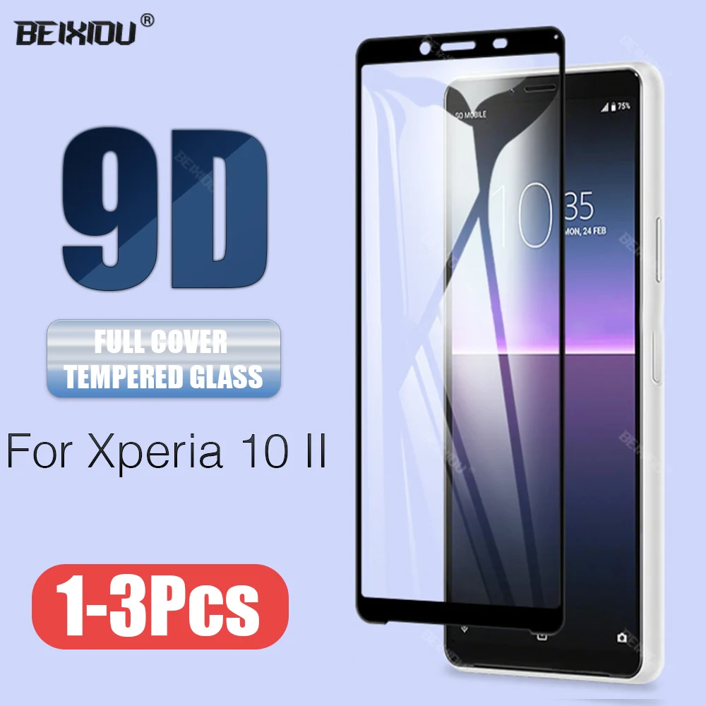 Закаленное стекло 9D для Sony Xperia 10 II полноэкранная защита закаленное 1