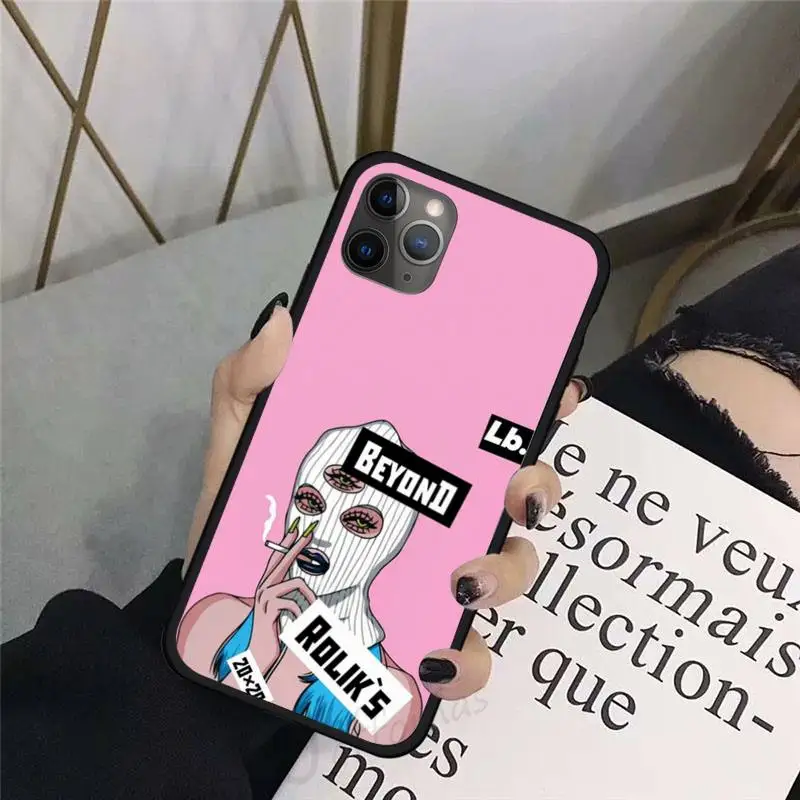 

Bad girl smoke eyes art funny Phone Case For iphone 8 11 12 Redmi note 8 9 s huawei p 30 pro lite plus cover shell funda