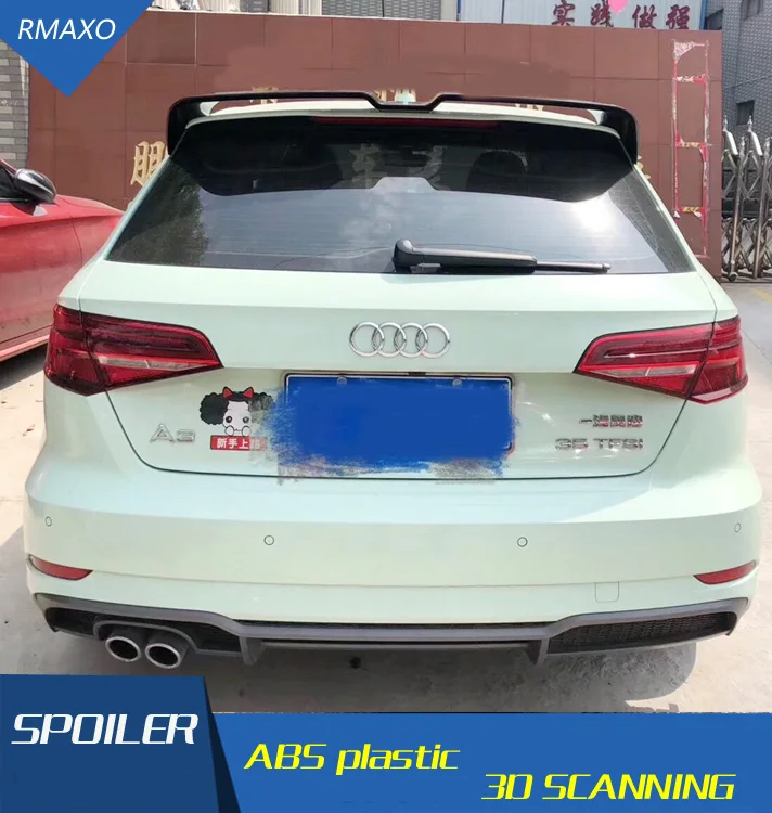 Спойлер для Audi A3 ADG 2015-2019 заднее крыло автомобиля из АБС-пластика грунтовой цвет