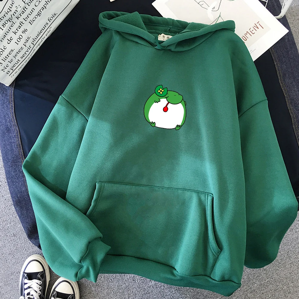 Autumn Hoodies Ladies Cute Oversize Hoodie Frog Print Harajuku Streetwear Winter Fleece Hoodie Women Kawaii Sweetshirts Big Size