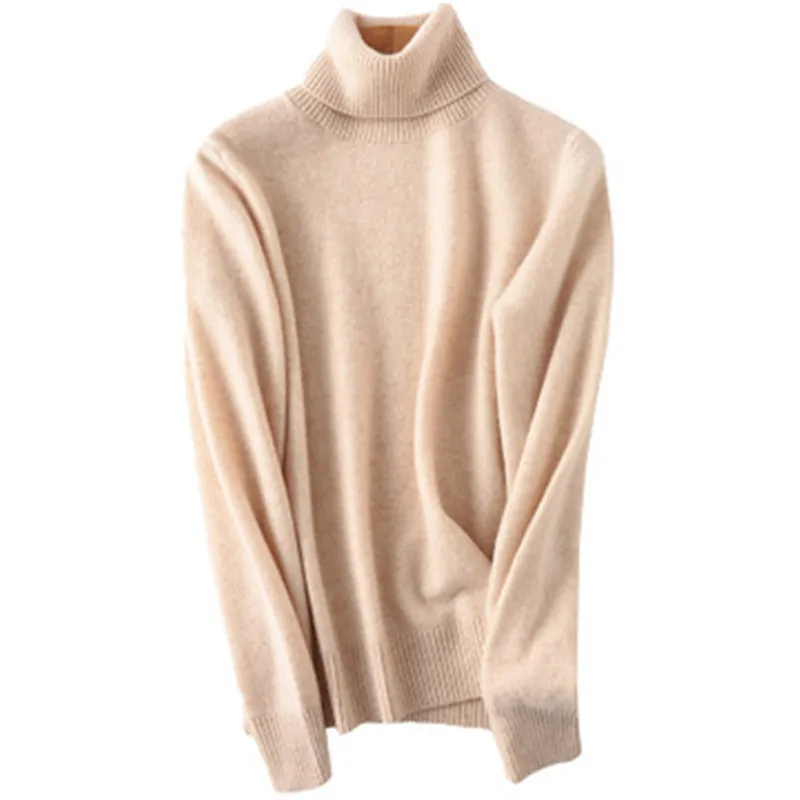 

100% мериносовая шерсть женский свитер с высоким воротом 2020 Осень Зима Теплый Мягкий Вязаный Пуловер женский джемпер женский кашемировый сви...