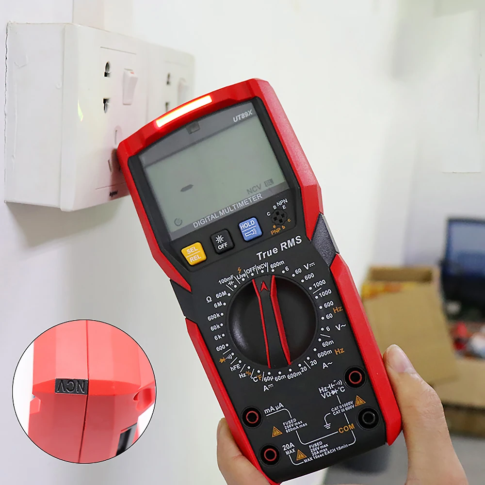 

FOR UNI-TUT89XD UT89X Professional Digital Multimeter True RMS NCV 20A Current AC DC Voltmeter Capacitance Resistance Tester LED