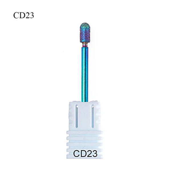 CD23 1 шт. электрические сверла для ногтей радужные алмазные фрезы для маникюра аксессуары роторные инструменты для дизайна ногтей LACD01-27-1 - Цвет: CD23