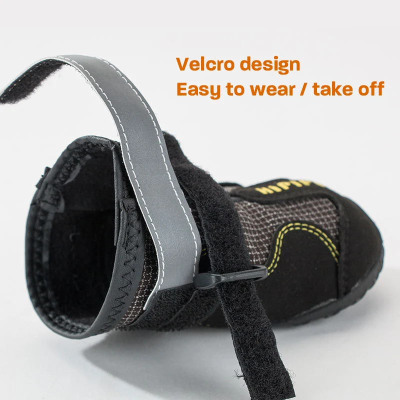 Ботинки для собак водонепроницаемая обувь больших со светоотражающей липучкой