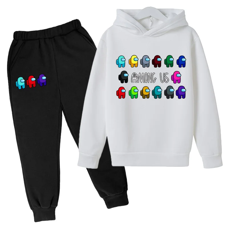 

2021Fashion Children Suits Boys Clothing Set for Girls Boys Cute Sping Autumn Casual Clothes Set Hoodie Top+Pants Kids Clothes
