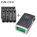 PALO 8 шт. 3000 мАч AA аккумуляторная батарея + LCD интеллектуальное зарядное устройство для AA AAA Ni-CD Ni-mh аккумуляторная батарея AA