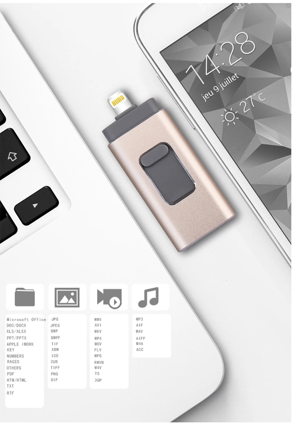 BRU Usb 3.0 флешка для Iphone Ipad lightning Android, смартфон, планшет, ПК, флешки 8 ГБ 16 ГБ 32 ГБ 64 ГБ 128 ГБ 256 ГБ Usb флэшка