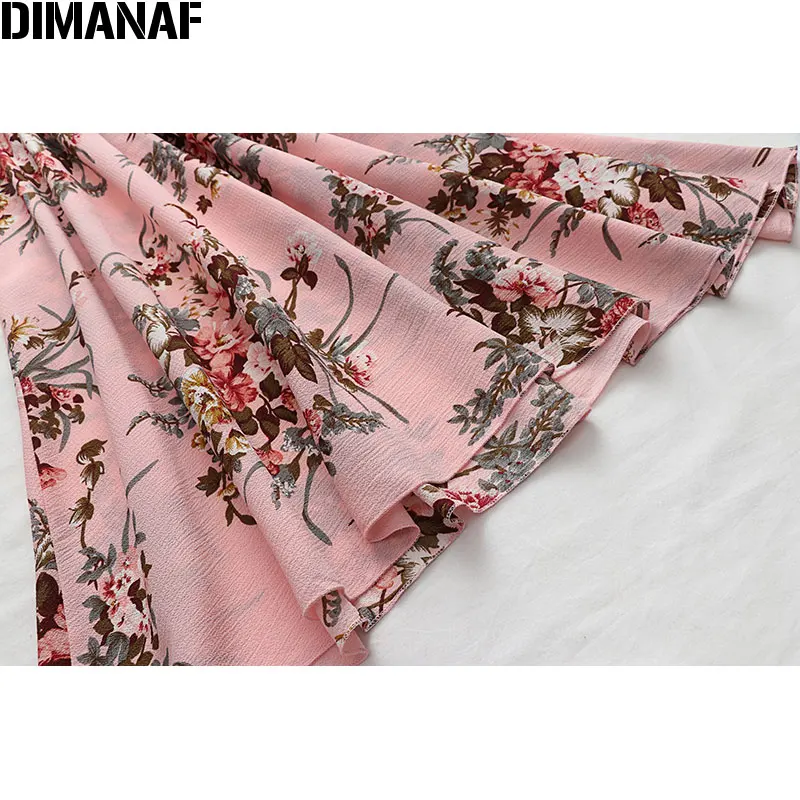 Женское платье с цветочным принтом DIMANAF свободное для отдыха в пляжном стиле