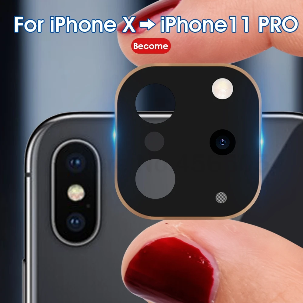 Чехол для объектива камеры iPhone 11 Pro металлический алюминиевый защитный чехол X XS