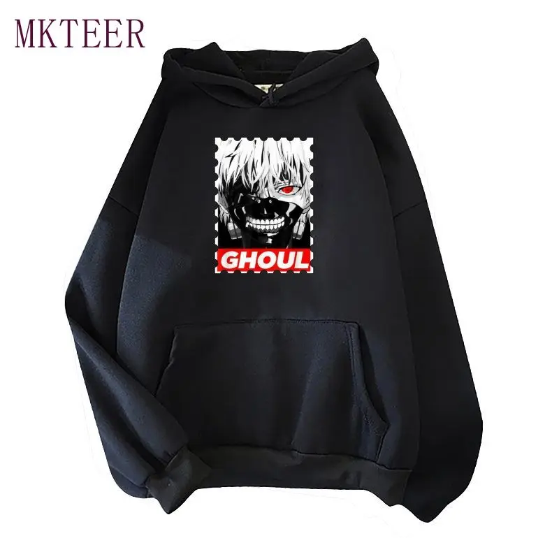 

Tokyo Ghoul Japanese Casual Cartoon Long Sleeve Anime Hoodies Women Hip-hop Harajuku Autumn Loose Hooded Sweatshirt Female/Male