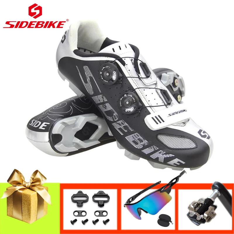 SIDEBIKE Cycling Shoes Men Women Self-locking Breathable Racing Mountain Bike Sneakers Ultra-light Outdoor Riding Bicycle Shoes