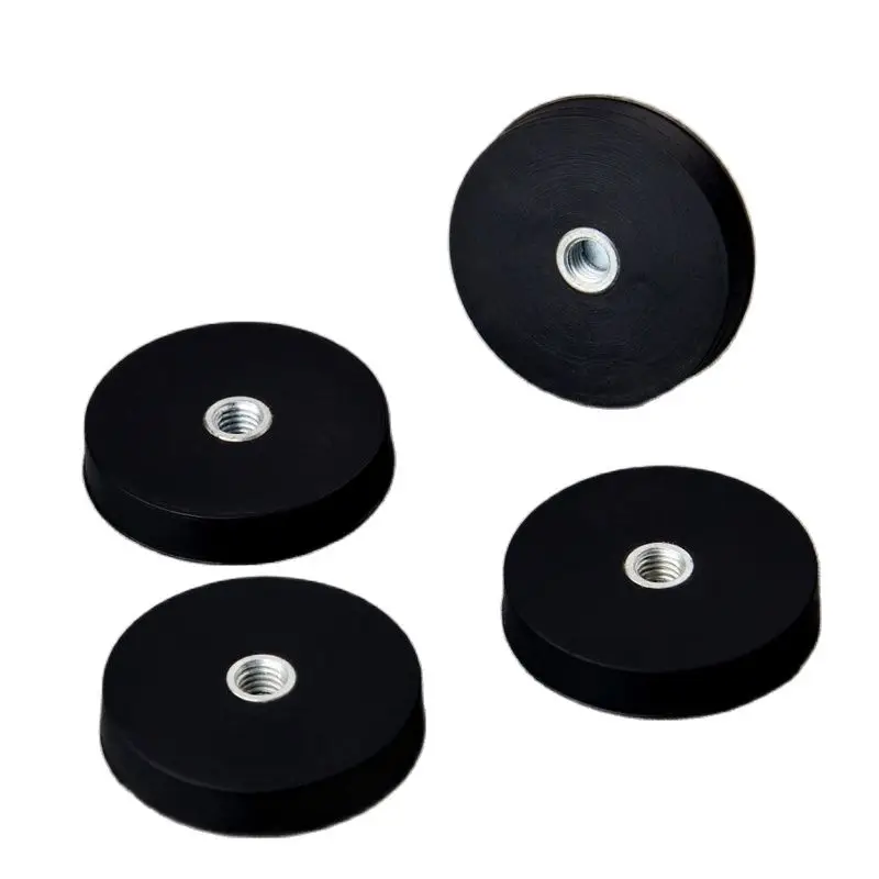 4 шт. Мощный Неодимовый Диск N52 круглый магнит с резиновой внутренней проступью