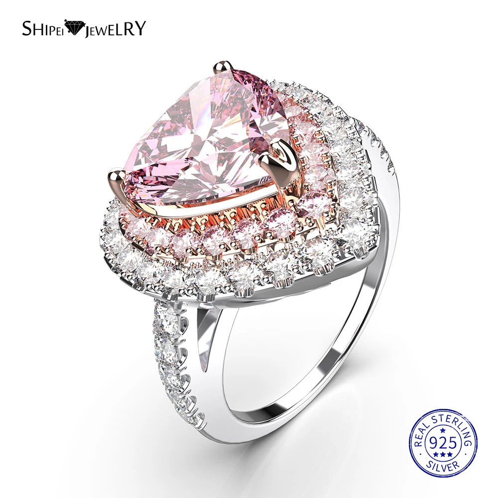 Женское Обручальное Кольцо Shipei ювелирное изделие из стерлингового серебра 100%