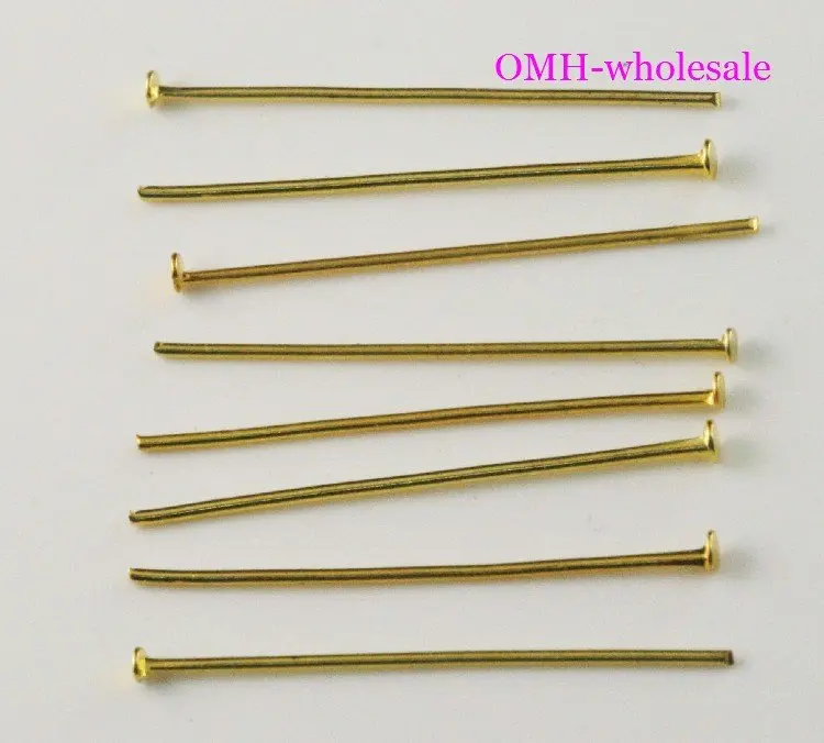 Штифты OMH с плоской головкой золотистые/Серебристые/медные/Родиевые штифты