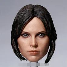 1/6 Felicity Jones Head Sculpt Female Head Carving Model Fit 12 Action Figure Body