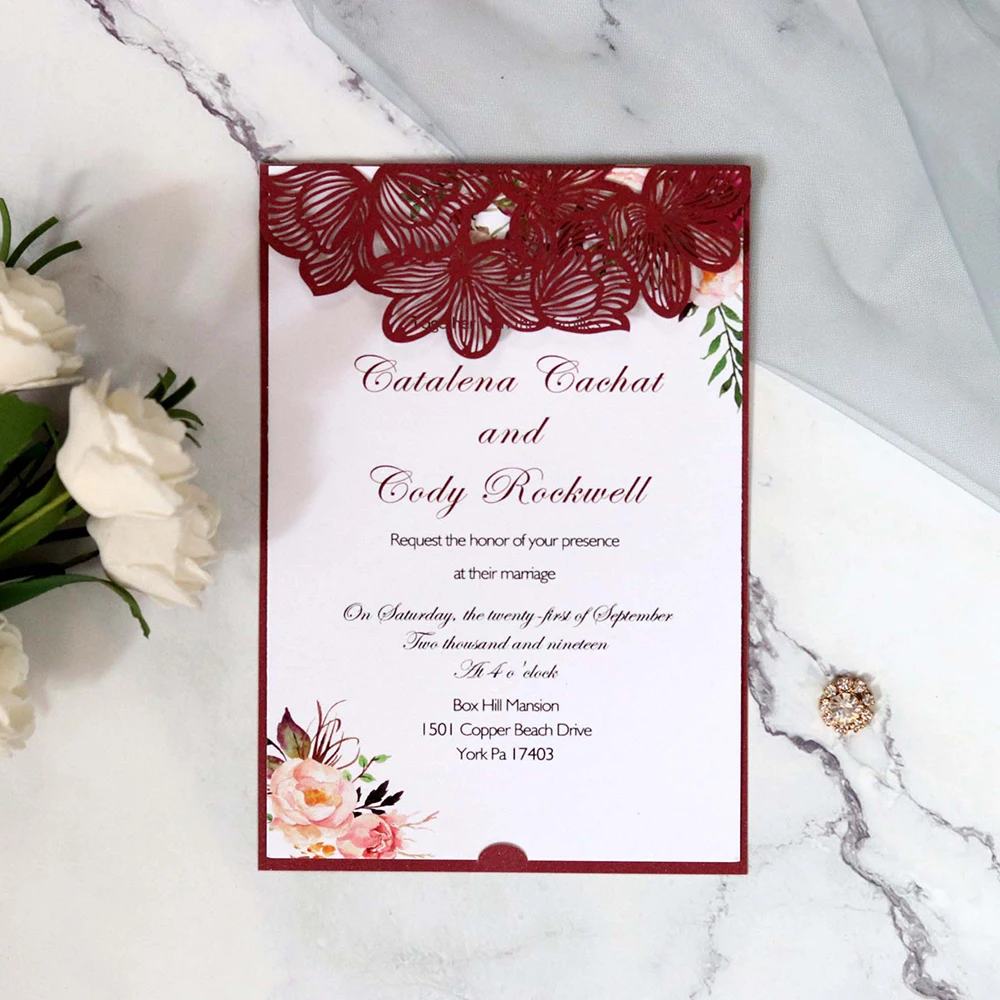 10 шт пустотелые пригласительные карты карманные Свадебные праздничные бизнес