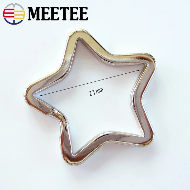 Meetee 5 шт./набор 21/25 мм Сердце с рисунком пятиконечной брелок звезда уплотнительное