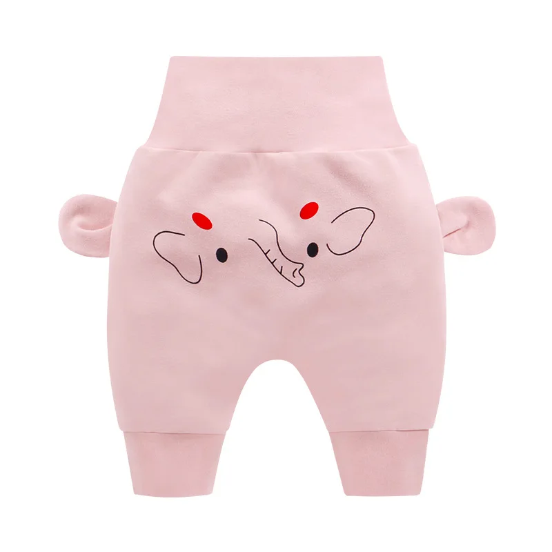 Милые детские штаны с завышенной талией для мальчиков и девочек новорожденных