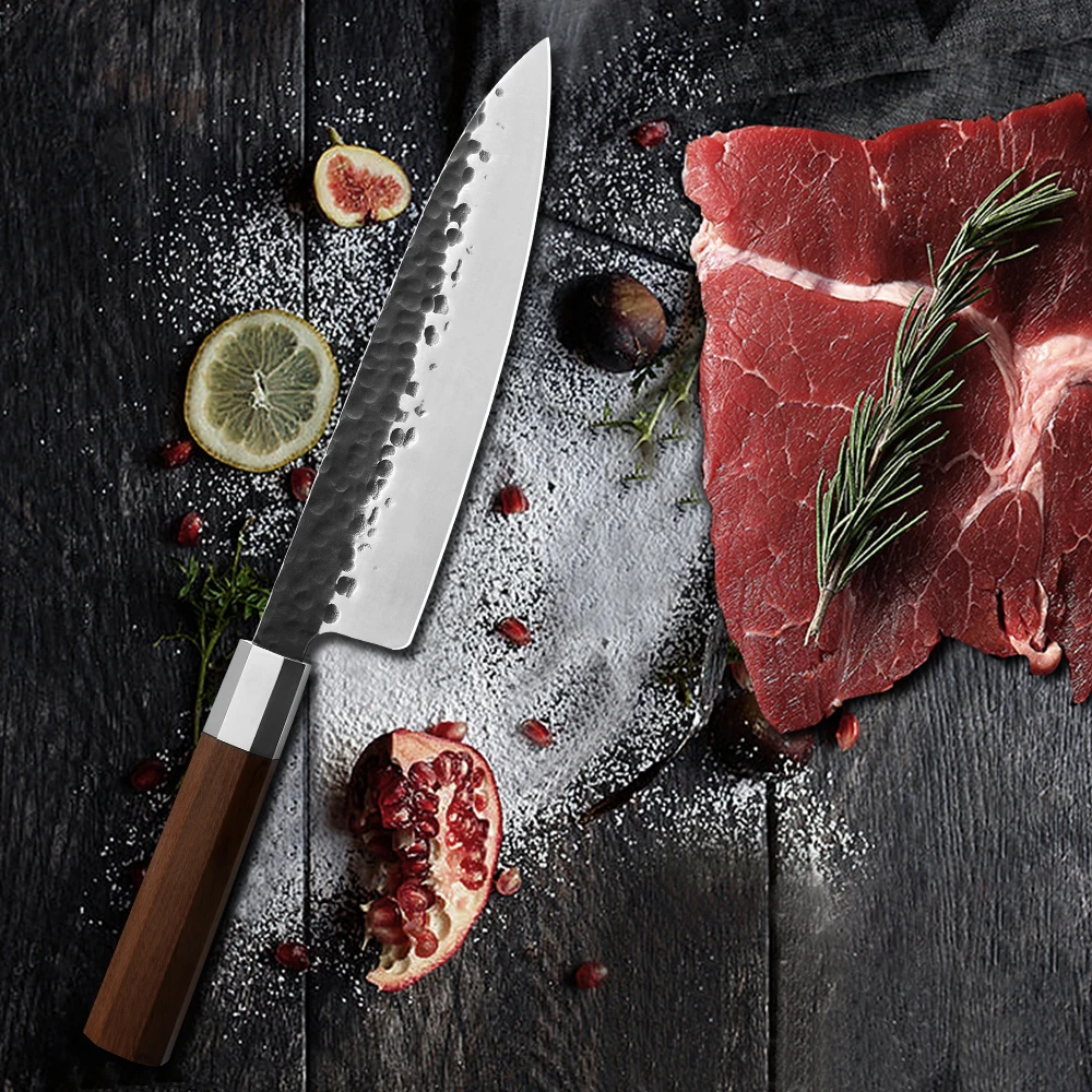 MUZ кованые ножи шеф повара из высокоуглеродистой стали кухонные ручной работы