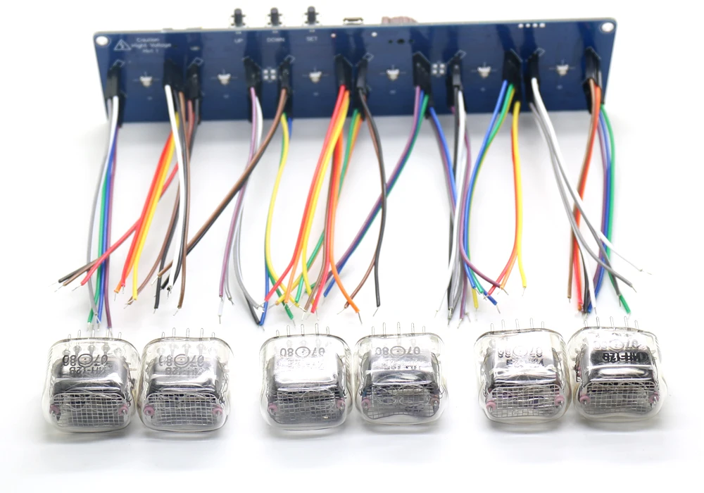 Zirrfa 6-bit Nixie свечение часы материнская плата основная плата, панель управления Универсальный in8 in8-2 in12 in14 in18 QS30-1, без трубы