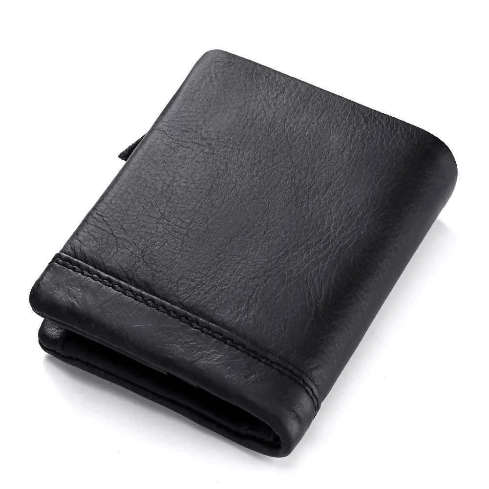 Кошелек мужской короткий на молнии с RFID-защитой и отделением для кредитных карт |